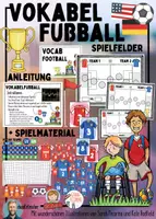 Vorschau - Spiele - Fußball WM + Tafelfußball ⚽️ / Vokabelfußball / Vocab Fußball / Teamspiel - PAKET - Deckblatt