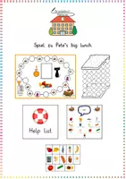 Vorschau - Spiele - Food / Meals: Brettspiel anhand der Lektüre Pete's big lunch - Englisch - Kl. 3/4 - Deckblatt