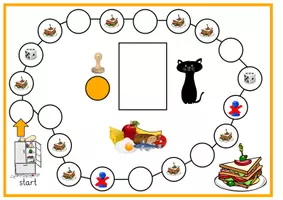 Vorschau - Spiele - Food / Meals: Brettspiel anhand der Lektüre Pete's big lunch - Englisch - Kl. 3/4 - Seite 1