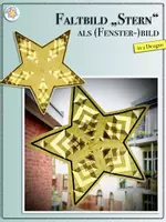 Vorschau - Mal- und Bastelvorlagen - Faltbild „Stern - in 2 Designs“ (z.B. als Fensterbild) - (Anleitung & Bastelvorlage; Schneiden und Falten; Kirigami, Weihnachten, Advent, Ramadan, Sun Catcher, Lichterfest, Chanukka) - Deckblatt