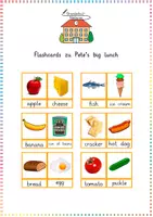 Vorschau - Bildkarten - Food / Meals: Flashcards anhand der Lektüre Pete's big lunch - Englisch - Kl. 3/4 - Deckblatt