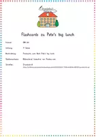 Vorschau - Bildkarten - Food / Meals: Flashcards anhand der Lektüre Pete's big lunch - Englisch - Kl. 3/4 - Seite 1