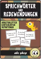 Vorschau - Arbeitsblätter - Sprichwörter und Redewendungen im Deutschunterricht - Deckblatt