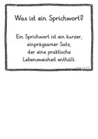 Vorschau - Arbeitsblätter - Sprichwörter und Redewendungen im Deutschunterricht - Seite 1
