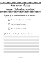 Vorschau - Arbeitsblätter - Sprichwörter und Redewendungen im Deutschunterricht - Seite 3