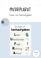 Vorschau - Poster - Merkplakat: Sachaufgaben lösen mit LUFRA - Deckblatt