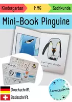 Vorschau - Merkblätter - Mini-Book: Pinguine - Deckblatt