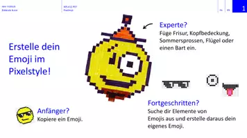 Vorschau - Spiele - Emoji im Kunstunterricht - Pixelkunst - Pixelbilder - Art - Kunst - Emojis im Pixelstyle - Vertretungsstunde - Seite 2