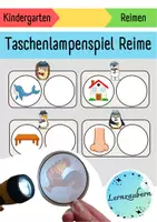 Vorschau - Aufgabenkarten - Taschenlampenspiel: Reime (phonologische Bewusstheit) - Deckblatt