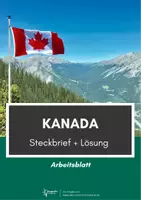 Vorschau - Arbeitsblätter - Kanada Steckbrief mit Lösung - Deckblatt