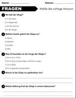 Vorschau - Arbeitsblätter - Okapi: Leseverständnis und Kreuzworträtsel mit Lösungen - Seite 2