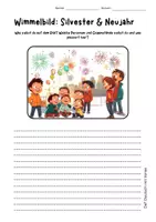 Vorschau - Arbeitsblätter - Silvester & Neujahr: kreatives Schreiben mit Wimmelbild - Seite 1