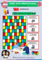 Aperçu - Jeux - 100 VERBS WITH PREPOSITIONS - Board game - Page de couverture