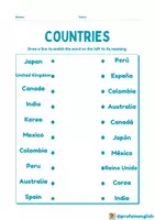 Vista previa - Hojas de trabajo - Countries worksheet! - página 2
