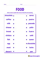Vista previa - Hojas de trabajo - Food worksheet! - página 2