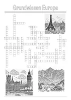 Vorschau - Arbeitsblätter - Grundwissen Europa - Rätsel (incl. Lösung) - Deckblatt