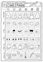 Vorschau - Mal- und Bastelvorlagen - Schneemann würfeln und malen / Schneemänner + Kreatives Schreiben & Ausmalbilder - Seite 2