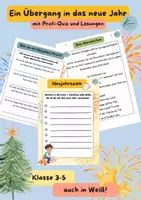 Vorschau - Arbeitsblätter - Arbeitsblätter (Klasse 3-5): Neujahrs-Material und Quiz - Deckblatt