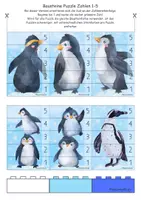 Vorschau - Stationenlernen - 🐧 Pinguin Puzzle Duplo® Zahlenreihe 1-5 Winter - Seite 1