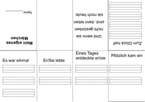 Vorschau - Mal- und Bastelvorlagen - 5-Sätze-Märchen - Deckblatt