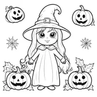 Vorschau - Mal- und Bastelvorlagen - Halloween Ausmalbilder - 4 Malvorlagen - Seite 1