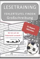 Vorschau - Fördermaterial/Inklusion - Fußball Spezial - FC Bayern München: Fehlerteufel Lesekarten Großschreibung - Deckblatt