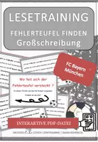 Vorschau - Fördermaterial/Inklusion - Fußball Spezial - FC Bayern München: Fehlerteufel Lesekarten Großschreibung - Seite 1