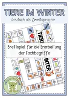Vorschau - Spiele - TIERE IM WINTER Brettspiel (Fachbegriffe) - Deckblatt