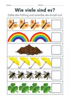 Vorschau - Arbeitsblätter - Frühling Zählen/Mathematik - Klasse 1 und 2 - Seite 2