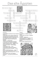 Vorschau - Arbeitsblätter - Das alte Ägypten - Rätsel (incl. Lösung) - Deckblatt