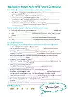 Vorschau - Arbeitsblätter - Future Perfect VS Future Continuous Tense (Worksheet) - Seite 1