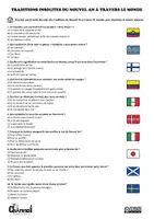 Aperçu - Feuilles d'exercices - TRADITIONS DU NOUVEL AN À TRAVERS LE MONDE - Écouter - Page 1