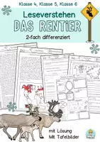 Vorschau - Unterrichtsreihen - Materialpaket Sachtexte zum Winter, Tiere, Schnee Sachunterricht, Deutsch, Lesen, Lesekompetenz - Seite 1