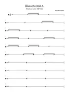 Vorschau - Arbeitsblätter - Klatschzettel mit Rhythmen im 3/4 Takt (PDF Noten) - Seite 1