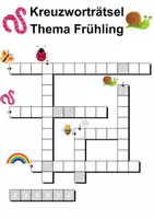Vorschau - Arbeitsblätter - Kreuzworträtsel mit Lösung Frühling (Grundschule) - DaZ/DaF, Deutsch, Wortschatz - Seite 3