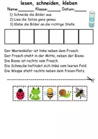 Vorschau - Spiele - Frühling Leserätsel - Lesen, schneiden, kleben - DaZ/DaF, Deutsch, Sachunterricht - Seite 3