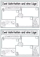 Vorschau - Arbeitsblätter - Zwei Wahrheiten eine Lüge: Weihnachtsferien / Silvester - Seite 2