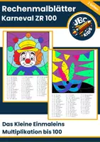 Vorschau - Arbeitsblätter - Rechenmalblätter Karneval / Fasching: Kleines Einmaleins ZR 100 - Deckblatt
