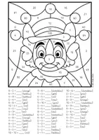 Vorschau - Arbeitsblätter - Rechenmalblätter Karneval / Fasching: Kleines Einmaleins ZR 100 - Seite 2