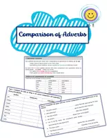 Vorschau - Arbeitsblätter - Comparison of adverbs - Explanation and Exercises - Deckblatt