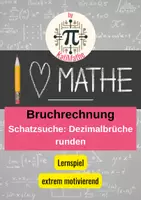 Vorschau - Spiele - Lernspiel Schatzsuche Dezimalbrüche runden – Üben & Wiederholen (Klasse 5/ 6) | Mit Lösungen - Deckblatt