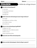 Vorschau - Arbeitsblätter - Schneeleopard: Leseverständnis und Kreuzworträtsel mit Lösungen - Seite 2