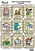 Vista previa - Juegos / Gamificación - NEW YEAR’S RESOLUTIONS & FUTURE SIMPLE – Go Fish Game - página 2