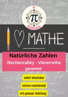 Vorschau - Arbeitsblätter - Materialpaket Rechenrallye Mathematik – Natürliche Zahlen, Dezimalzahlen & Rationale Zahlen (Klasse 5/ 6/ 7/ 8) – Spiele & Wiederholung | Mit Lösungen - Seite 1