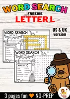 anteprima - Esercizi - Gratuito: Word Search Puzzle (Alphabet) Beginning Sound-Letter L Inglese Alfabeto - Pagina di copertina
