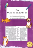 Vorschau - Stundenentwürfe - Stundenverlaufsplanung zur UB Stunde "pets" - Deckblatt