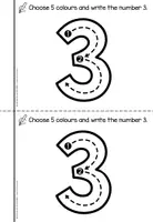 Vista previa - Hojas de trabajo - Gratis: All About The Number 3 - Booklet Inglés Matemáticas - página 2
