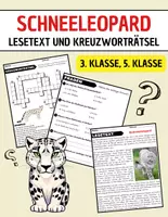 Vorschau - Arbeitsblätter - Schneeleopard: Leseverständnis und Kreuzworträtsel mit Lösungen - Deckblatt