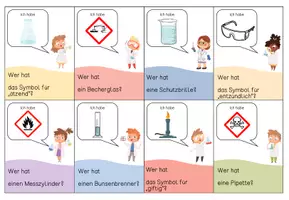 Vorschau - Spiele - Ich habe - Wer hat? Gefahrstoffsymbole und Laborgeräte - Seite 1