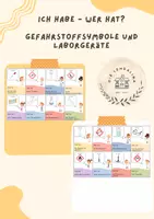 Vorschau - Spiele - Ich habe - Wer hat? Gefahrstoffsymbole und Laborgeräte - Deckblatt